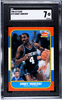 1986-87 Fleer Sidney Moncrief #75 Milwaukee Bucks HOF SGC 7 front of card